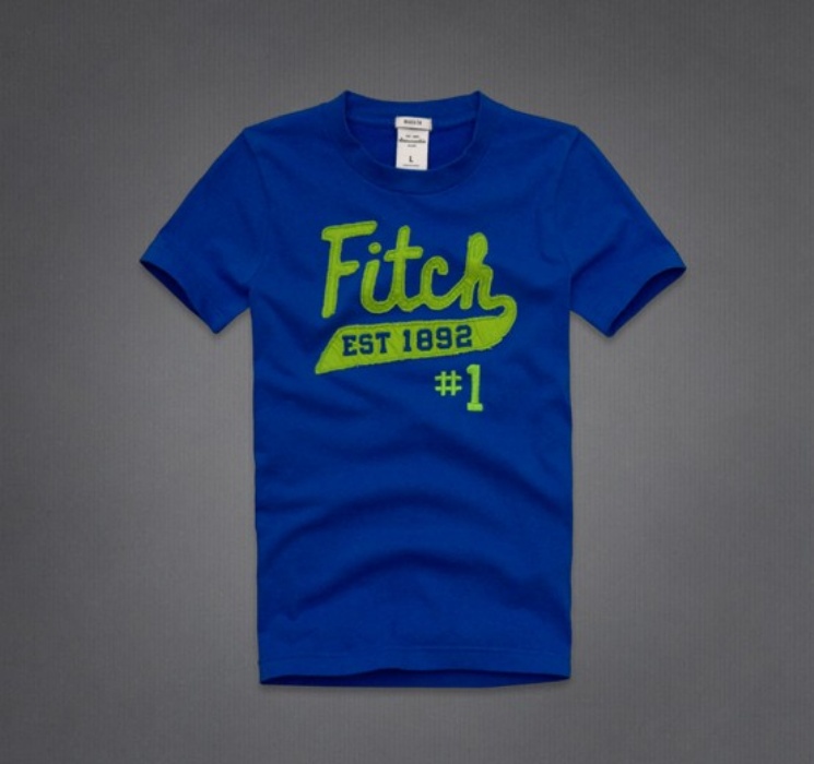 Abercrombie Fitch Hombres De Cuello Redondo Corto Remera AF5213